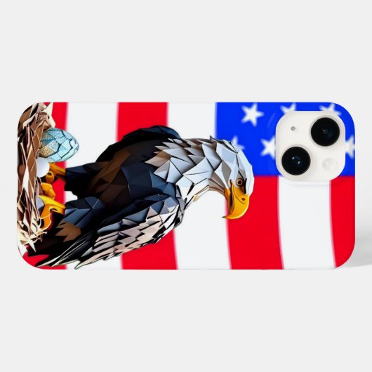 American Origami Eagle  Case-Mate iPhoneケース (裏面 (横))