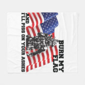 American Patriot  フリースブランケット (正面(横))