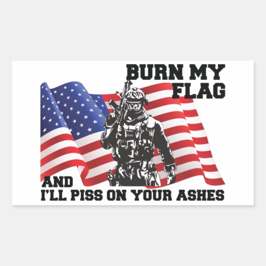 American Patriot  長方形シール (正面)