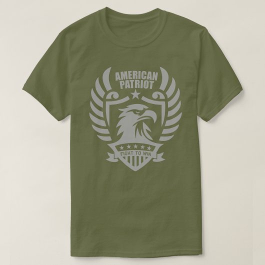 American Patriot Basic Tee (Fatigue Green) Tシャツ (デザイン正面)