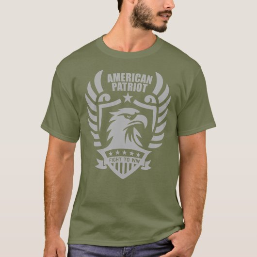 American Patriot Basic Tee (Fatigue Green) Tシャツ (正面)