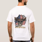American Patriot Cowboy Skull - USA Flag classic T Tシャツ (裏面)