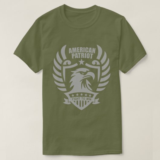 American Patriot T-Shirt (Unisex) Fatigue Green Tシャツ (デザイン正面)
