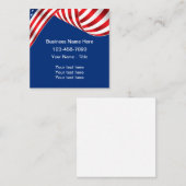 American Patriotic Business Cardデザインテンプレート スクエア名刺 (正面/裏面)