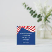 American Patriotic Business Cardデザインテンプレート スクエア名刺 (スタンド正面)