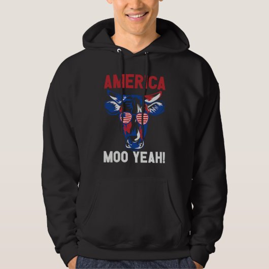 American Patriotic Decoration Moo Yeah パーカ (正面)
