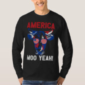 American Patriotic Decoration Moo Yeah Premium Tシャツ (正面)