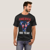 American Patriotic Decoration Moo Yeah Tシャツ (正面フル)