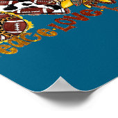 American Peace Football Football Leopard Love Love ポスター (角)