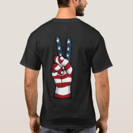 American Peace Sign, Stars and Stripes Tシャツ
