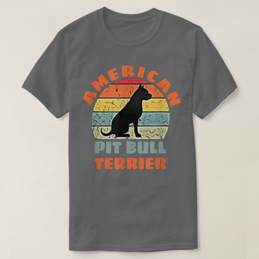 American Pit Bull Terrier Dog Lovers Tシャツ (デザイン正面)