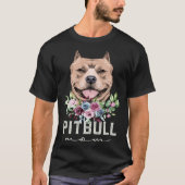 American Pitbull Terrier Dog Mom Tシャツ (正面)