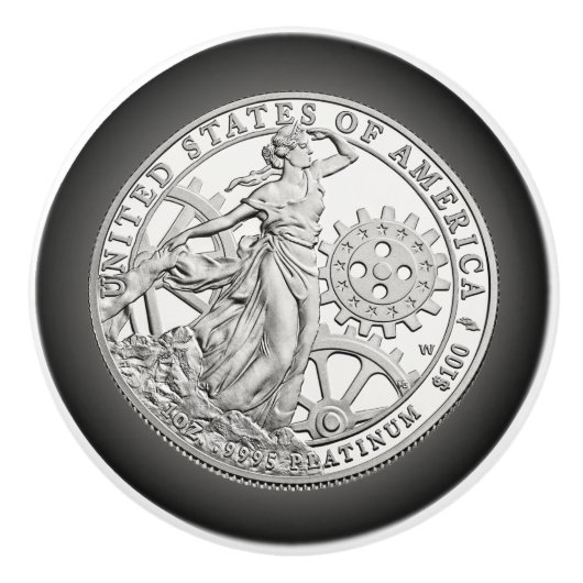 American Platinum Liberty Coin to Reverse 2013 to セラミックノブ (正面)