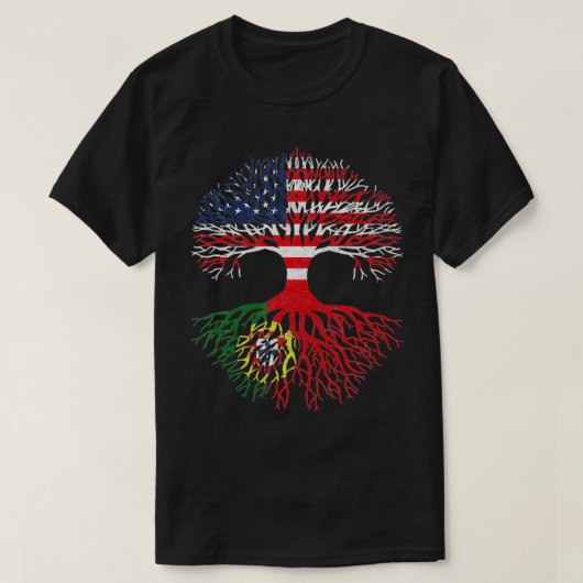 American Portuguese Portugal Roots  Tシャツ (デザイン正面)