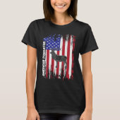 American Predator Patriotic American Flag ELK Hunt Tシャツ (正面)