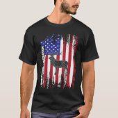 American Predator Patriotic American Flag ELK Hunt Tシャツ (正面)