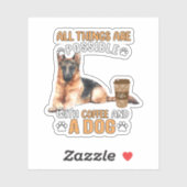 American Pride Cute Dog Animal Gift Us Flag German シール (シート)