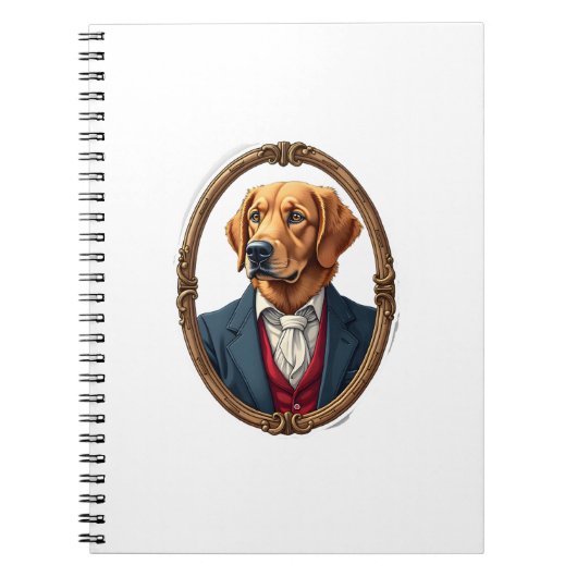 American Pride Golden Retriever Vintage Shirt 4 ノートブック (正面)