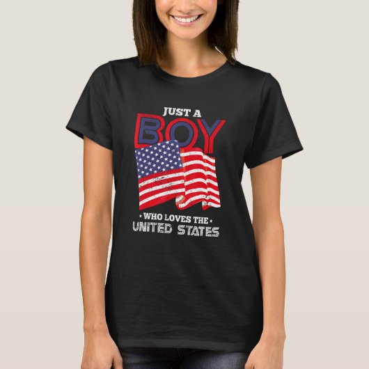 American Pride Liberty Freedom Usa Flag Boys 4th O Tシャツ (正面)