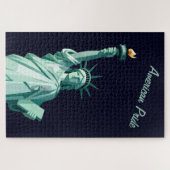 American Pride Statue of Liberty Geometric Puzzle ジグソーパズル (横)