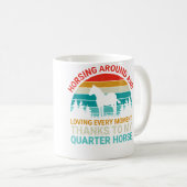 American Quarter Horse Owner Horse Riding Horses R コーヒーマグカップ (正面右)