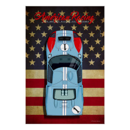 American Racing GT40 No.1 ポスター