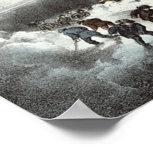 American Railroad Scene, 1871 ポスター (角)