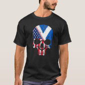 American Raised With Scottish Roots Skull Idea & U Tシャツ (正面)