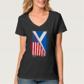 American Raised With Scottish Roots With Scotland Tシャツ (正面)