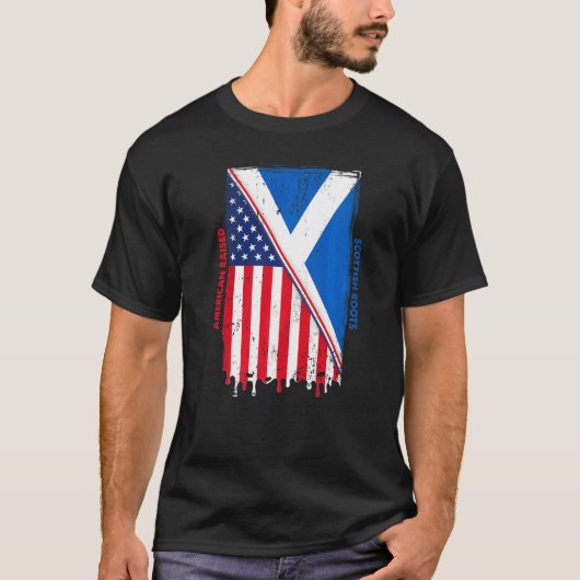 American Raised With Scottish Roots With Scotland  Tシャツ (正面)
