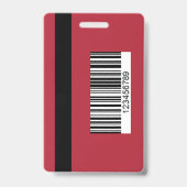 American Red Media Pass with Photo and QR Code バッジ (裏面)
