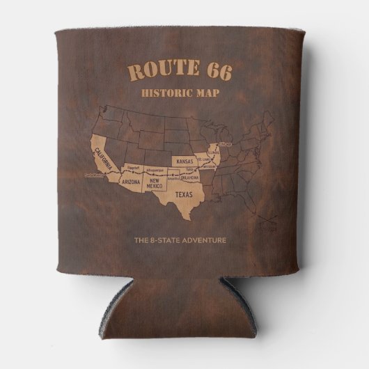 American Road Trip Centennial Map Heritage 缶クーラー (正面)