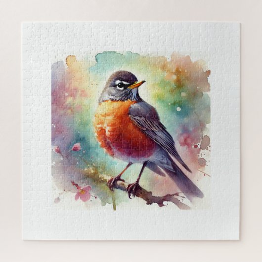 American Robin 010924AREF111 - Watercolor ジグソーパズル (縦)