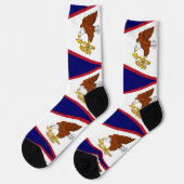 American Samoaの旗を持つ男性クルーのソックス ソックス (左)