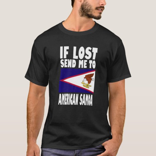 American Samoa Flag Design  If lost send me to Ame Tシャツ (正面)