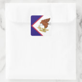 American Samoa Flag Emblem スクエアシール (バッグ)