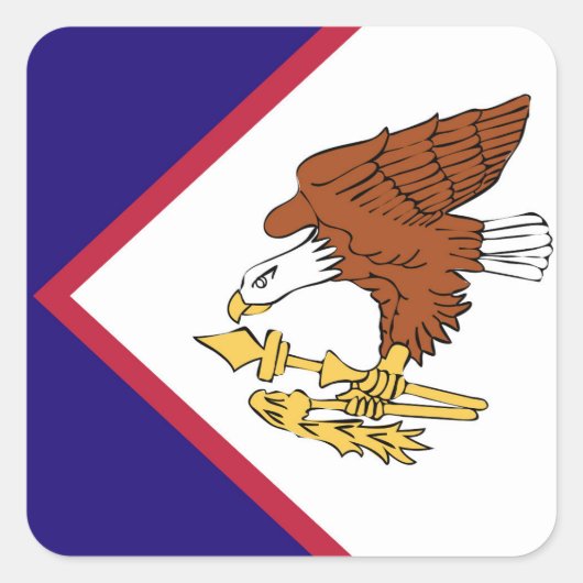American Samoa Flag Emblem スクエアシール (正面)