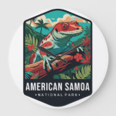 AMERICAN SAMOA NP CLOCK ラージ壁時計 (正面)