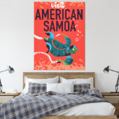 American Samoa Vintage Travelポスター キャンバスプリント (インサイチュ (寝室))