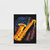 American Saxophone Player Saxophonist Jazz Band Me カード (正面)