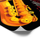 American Saxophone Player Saxophonist Jazz Band Me ポスター (角)