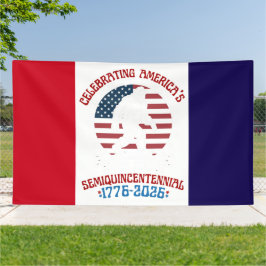 American Semiquincentennial Walking Figure Emblem  横断幕