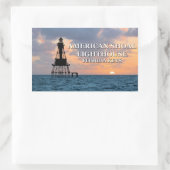 American Shoal Light house, Florida鍵シール 長方形シール (バッグ)