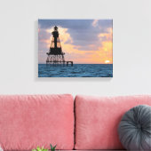 American Shoal Light house, Florida Canvas Print キャンバスプリント (インサイチュ (リビング))