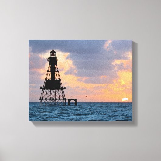 American Shoal Light house, Florida Canvas Print キャンバスプリント (正面)