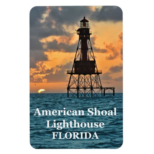 American Shoal Light house, Florida Photo Magnet マグネット (縦)