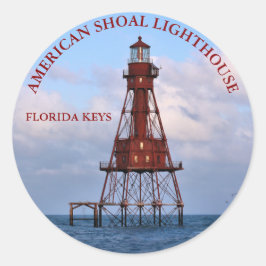 American Shoal Light house, Florida Round Stickers ラウンドシール
