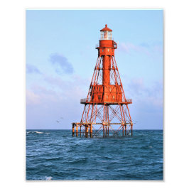 American Shoal Light house, Florida Satin写真 フォトプリント