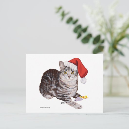 American Shorthair Tabby Cat – クリスマス (スタンド正面)