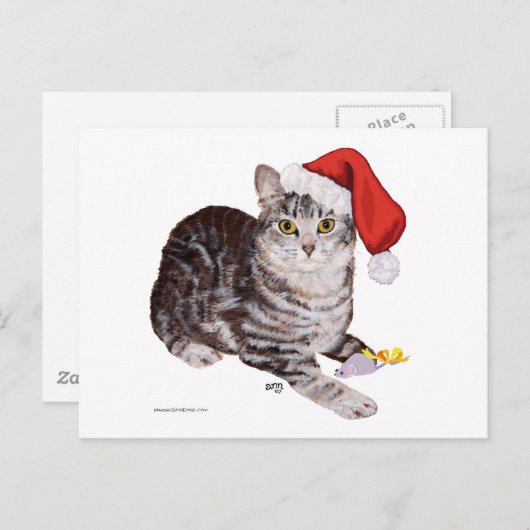 American Shorthair Tabby Cat – クリスマス (正面/裏面)